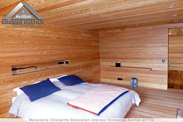 aménagement intérieur chambre en bois entreprise Avrillon les villards sur thônes Haute Savoie