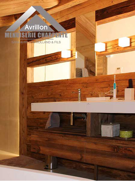 entreprise Avrillon et fils aménagement intérieur de chalet, salon, cuisine, chambre, salle de bain photo arvimedia La Clusaz